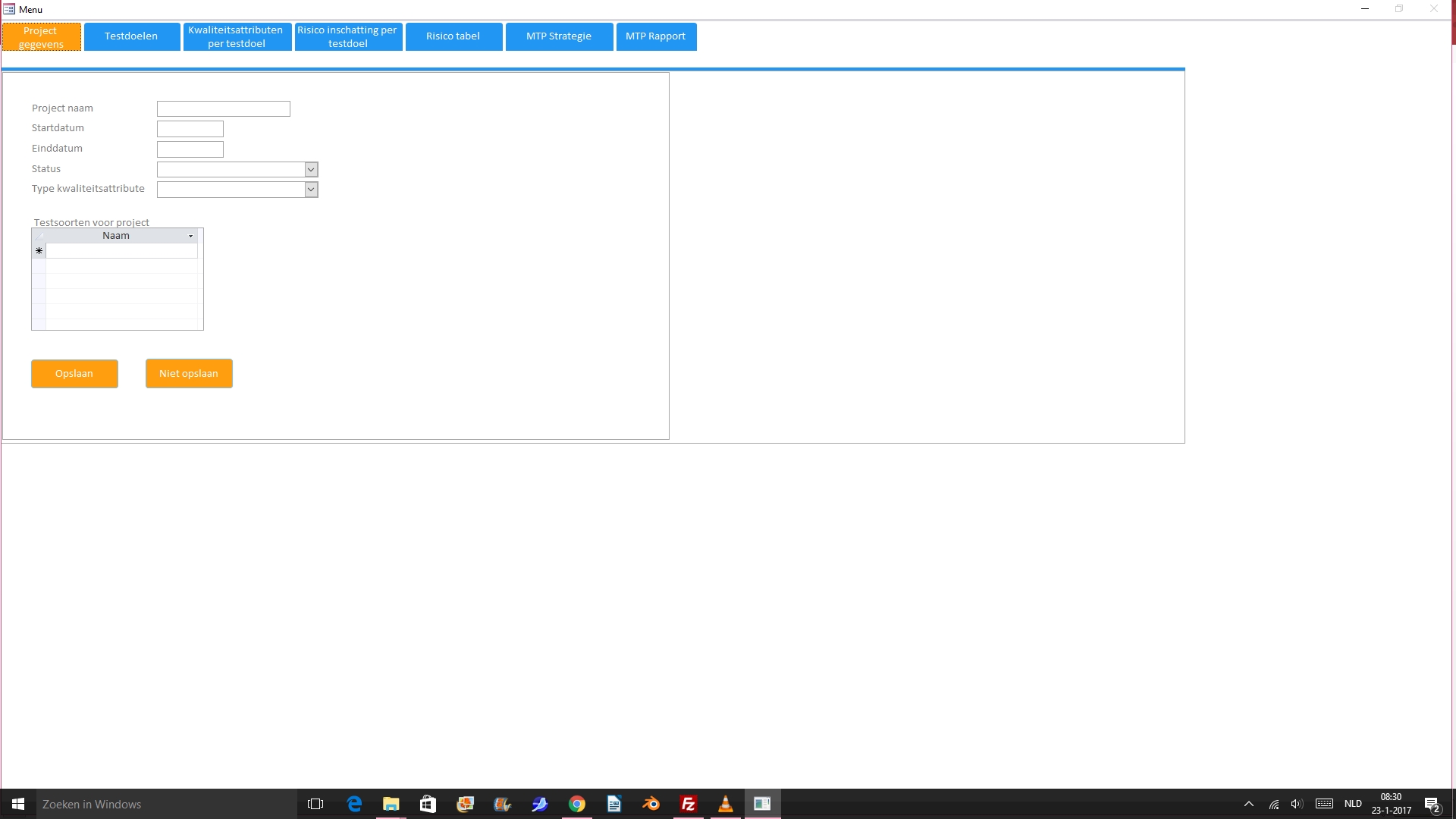 Pra Software Productrisico analyse (PRA) en teststrategie tool - Software testen
